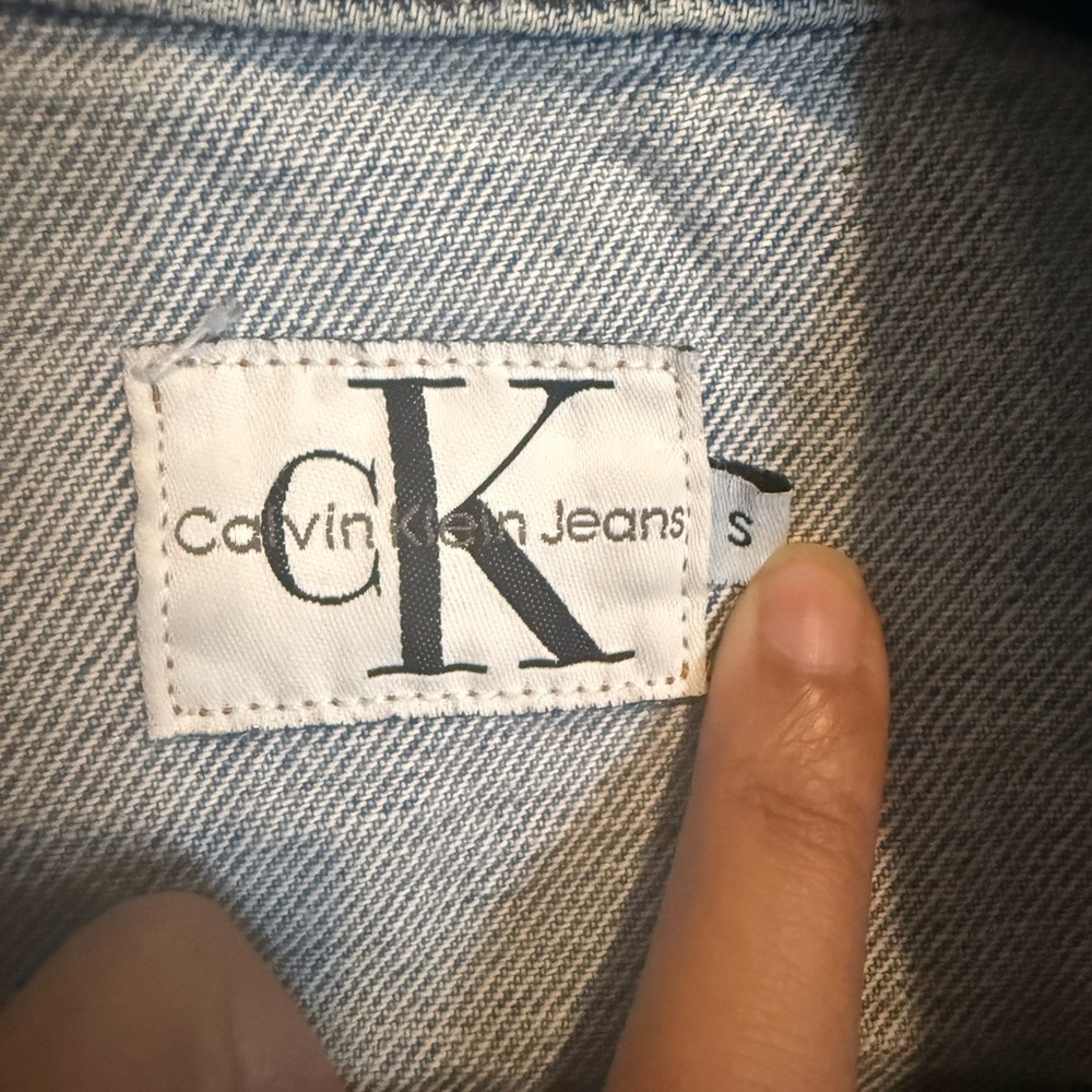 Calvin Klein Jeans Light Blue Denim Jacket - Picture 3 of 4